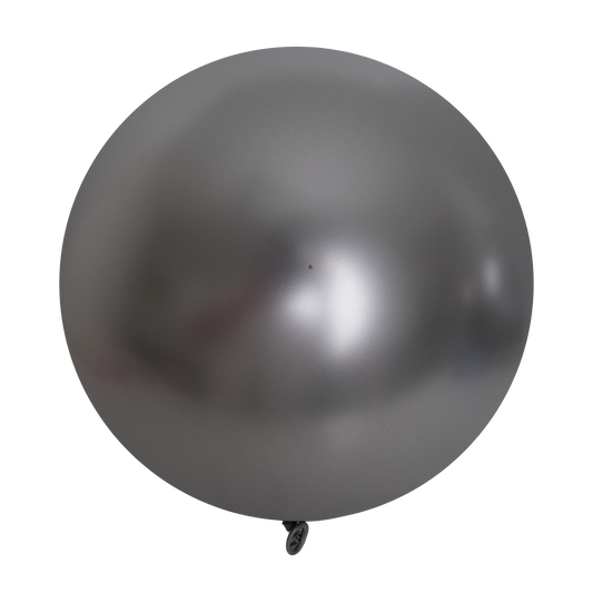 Chrome Grey Latex Balloons